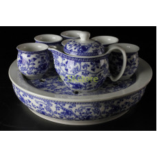 Chinese Teapot Set 8pcs with Ceramic Base T-021